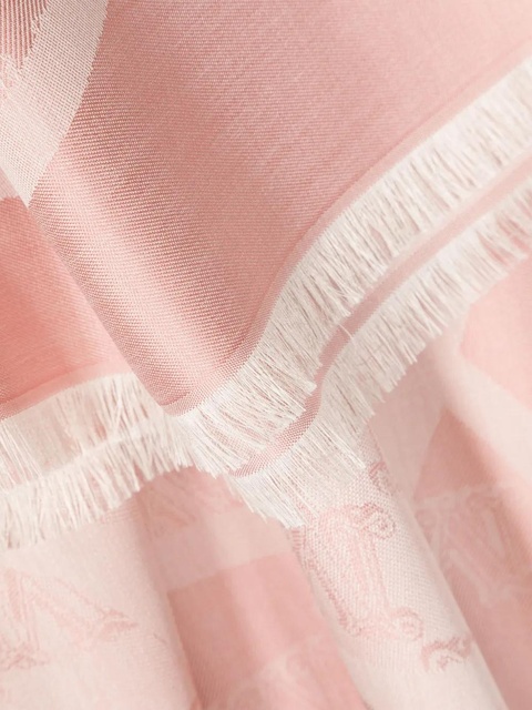 Max Mara logo-jacquard silk scarf - Pink - zdjęcie produktu nr 2