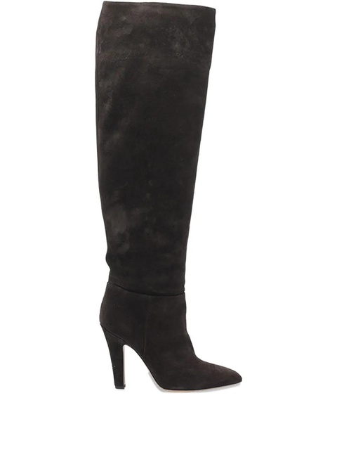 Paris Texas 10mm Elsa pointed-toe suede boots - Brown - zdjęcie produktu nr 1