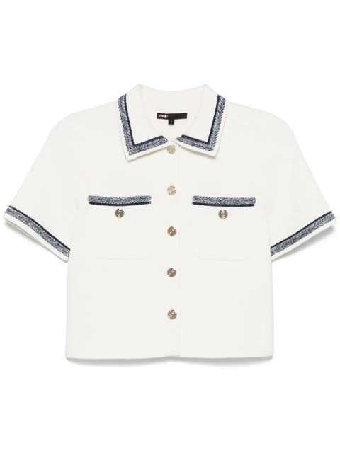Maje stripe-trim top - White - zdjęcie produktu nr 1