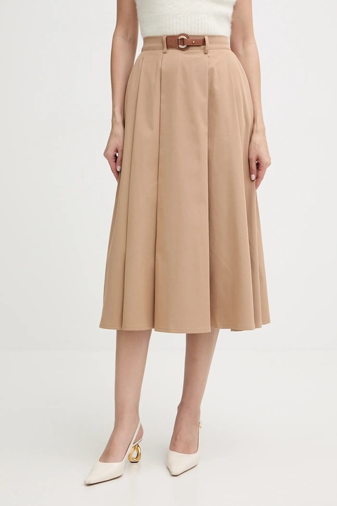 Morgan spódnica kolor brązowy midi rozkloszowana JOKER.F - zdjęcie produktu nr 1