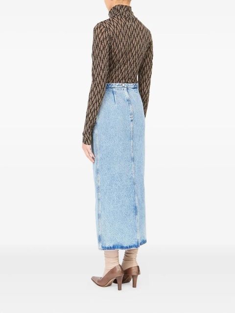MM6 Maison Margiela denim panelled skirt - Blue - zdjęcie produktu nr 2