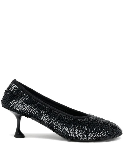 Proenza Schouler Tee sequinned pumps - Black - zdjęcie produktu nr 1