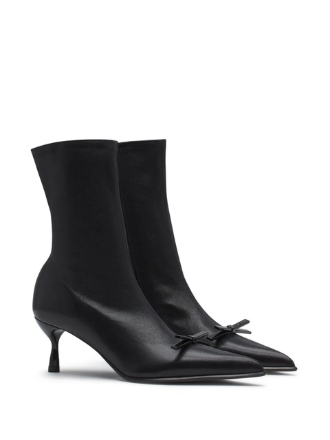 Lanvin bow-detail leather ankle boots - Black - zdjęcie produktu nr 1