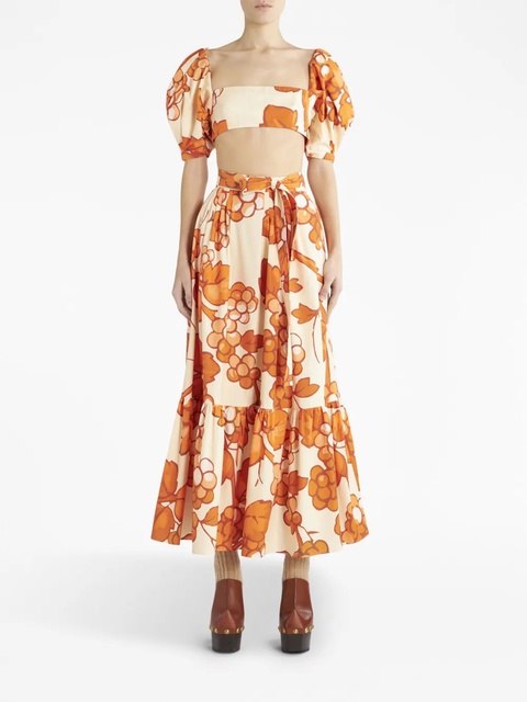 ETRO Gonna graphic-print skirt - Orange - zdjęcie produktu nr 1