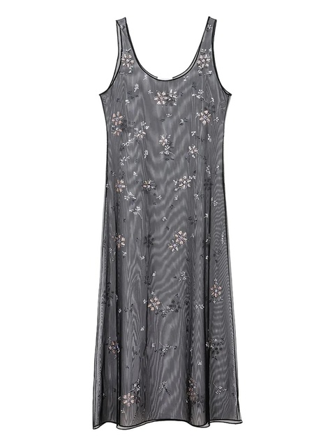 Rabanne floral-sequin dress - Black - zdjęcie produktu nr 1