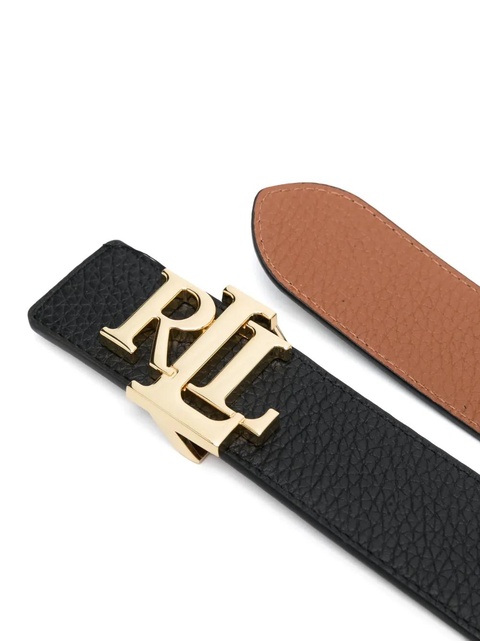 Lauren Ralph Lauren logo-buckle reversible leather belt - Black - zdjęcie produktu nr 2