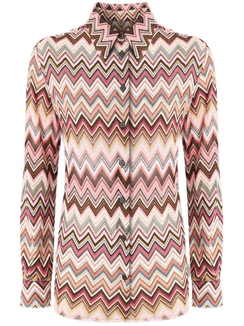 Missoni zigzag-woven shirt - Pink - zdjęcie produktu nr 1