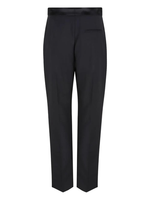 Alexander McQueen satin-waistband wool trousers - Black - zdjęcie produktu nr 2