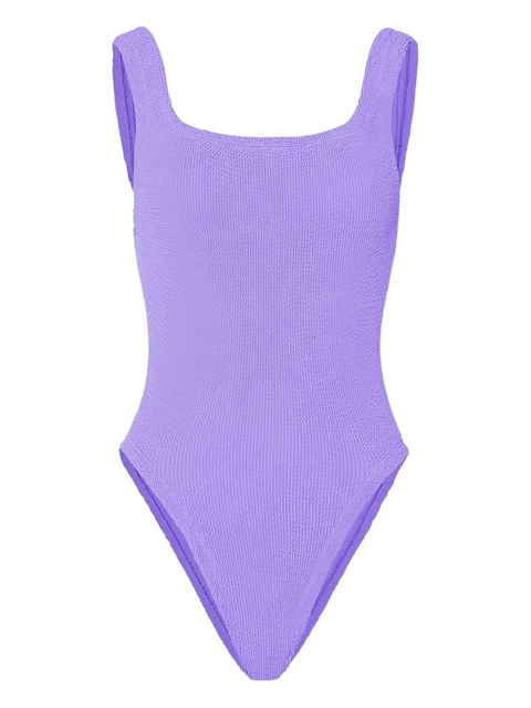 Hunza G ribbed square-neck swimsuit - Purple - zdjęcie produktu nr 1