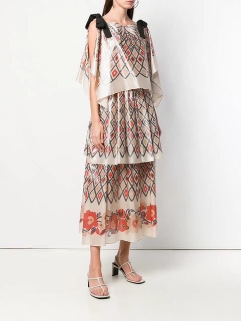 FENDI geometric skirt dress - Neutrals - zdjęcie produktu nr 2