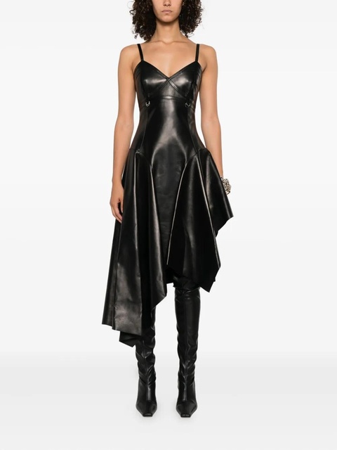 Alexander McQueen leather asymmetrical dress - Black - zdjęcie produktu nr 2