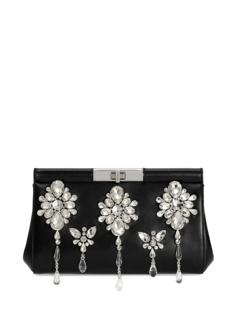 Dolce & Gabbana crystal-embellished clasp clutch - Black - zdjęcie produktu nr 1