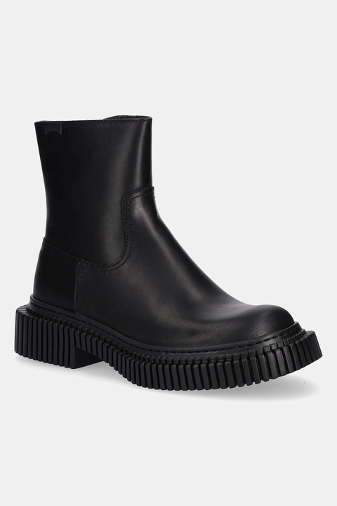Camper botki skórzane Pix Berlin damskie kolor czarny na płaskim obcasie K400809-001 - zdjęcie produktu nr 1