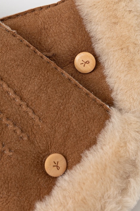 Emu Australia rękawiczki skórzane damskie kolor brązowy W7019 - zdjęcie produktu nr 2