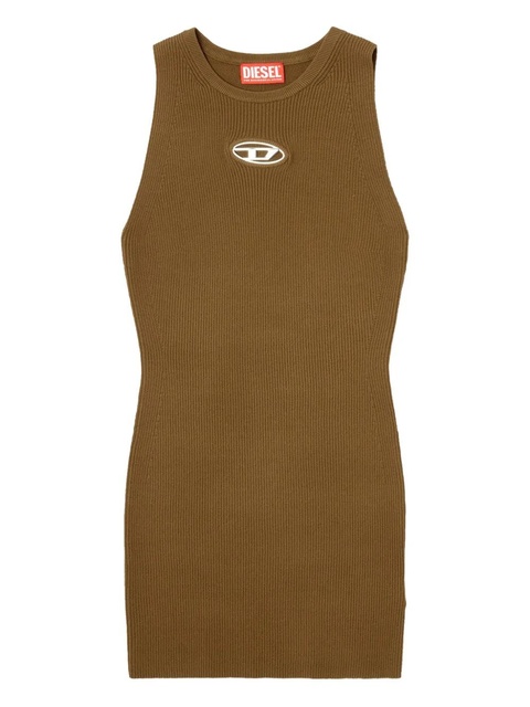 Diesel M-Caddix metallic-logo ribbed dress - Brown - zdjęcie produktu nr 1