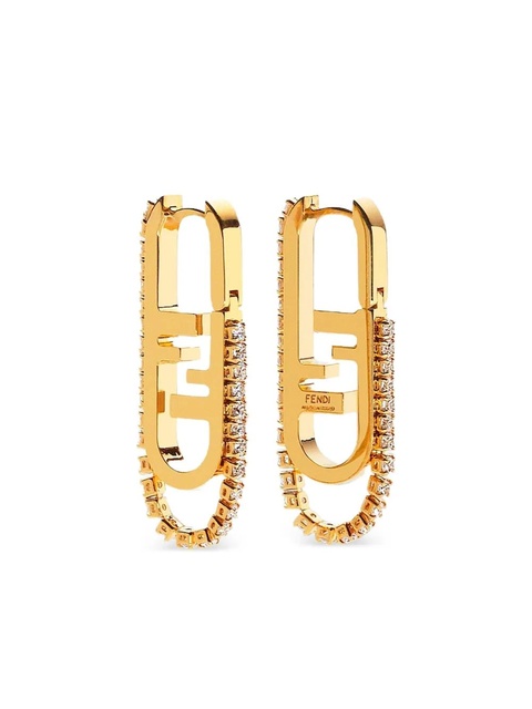 FENDI O'Lock-motif crystal earrings - Gold - zdjęcie produktu nr 1