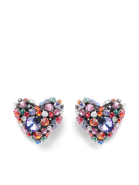 AREA Cluster Heart crystal earrings - Silver - zdjęcie produktu nr 1