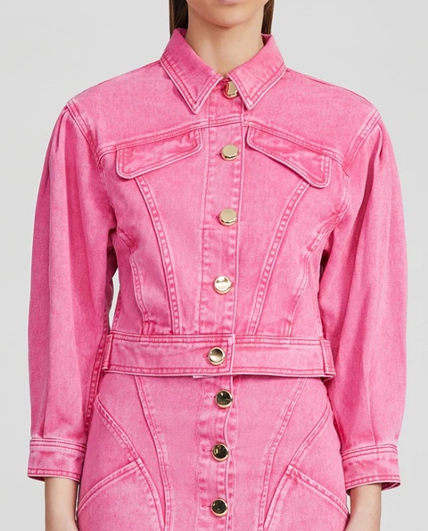 ACLER - Różowa kurta jeansowa Florence - zdjęcie produktu nr 1