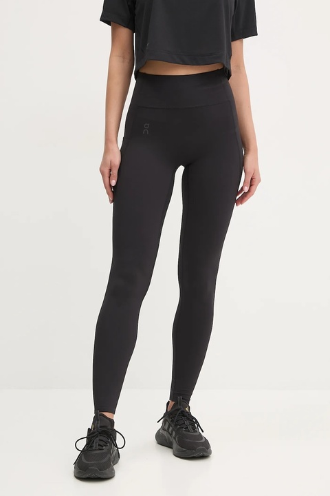 On legginsy treningowe Studio kolor czarny gładkie 1WF10580553 - zdjęcie produktu nr 1