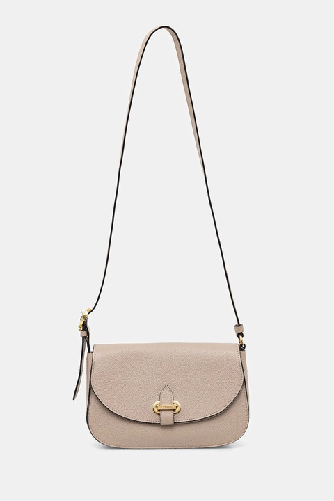 Pollini torebka skórzana kolor beżowy PC4404PP0N QC0 - zdjęcie produktu nr 1