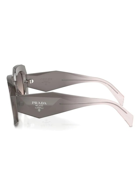 Prada Eyewear Symbole oversized-frame sunglasses - Grey - zdjęcie produktu nr 2