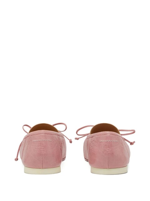 MM6 Maison Margiela square-toe bow ballet flats - Pink - zdjęcie produktu nr 2