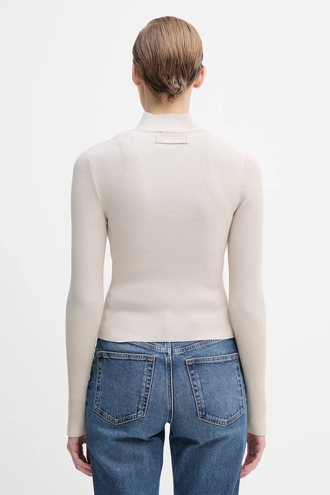 Calvin Klein Jeans kardigan damski kolor beżowy LV044D369G - zdjęcie produktu nr 2