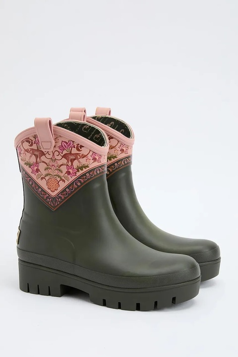 Barbour kalosze Barbour x Farm Rio Thais Short Welly damskie kolor zielony LRF0123MI11 - zdjęcie produktu nr 2