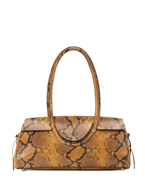 STAUD Maude snake-print shoulder bag - Orange - zdjęcie produktu nr 1