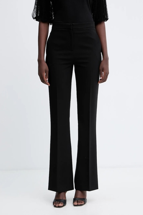 Twinset spodnie damskie kolor czarny dzwony high waist 252TT2232 - zdjęcie produktu nr 1