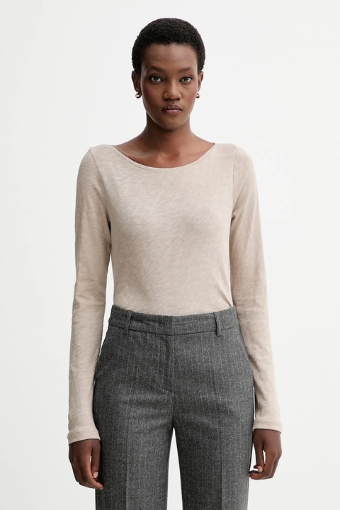 Marc O'Polo longsleeve bawełniany kolor beżowy 510226152199 - zdjęcie produktu nr 1