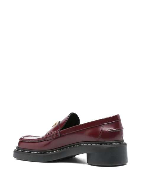 Marine Serre 50mm leather loafers - Red - zdjęcie produktu nr 2