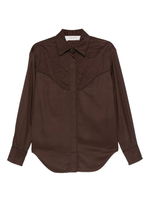 Golden Goose quilted-yoke shirt - Brown - zdjęcie produktu nr 1