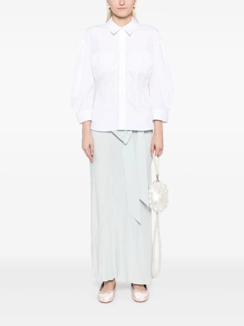 Simone Rocha corset seam shirt - White - zdjęcie produktu nr 1