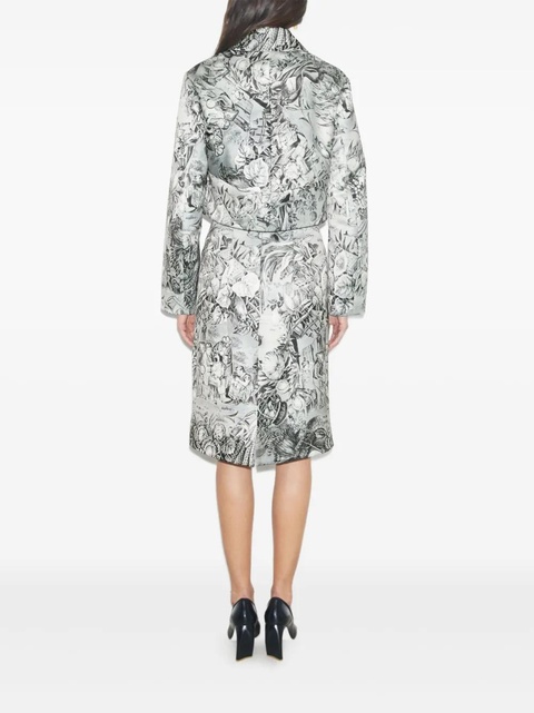 Tory Burch printed crop blazer - Grey - zdjęcie produktu nr 2