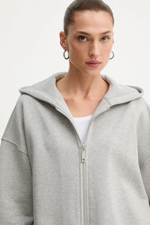 MAX&Co. bluza bawełniana damska kolor szary z kapturem gładka 2528926012200 - zdjęcie produktu nr 2