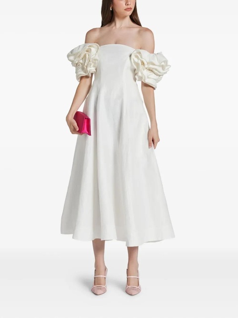 Aje Twyla ruffled off-shoulder dress - Neutrals - zdjęcie produktu nr 2