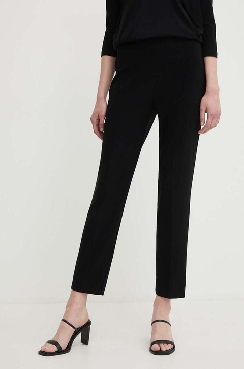 Joseph Ribkoff spodnie damskie kolor czarny proste medium waist 143105 - zdjęcie produktu nr 1