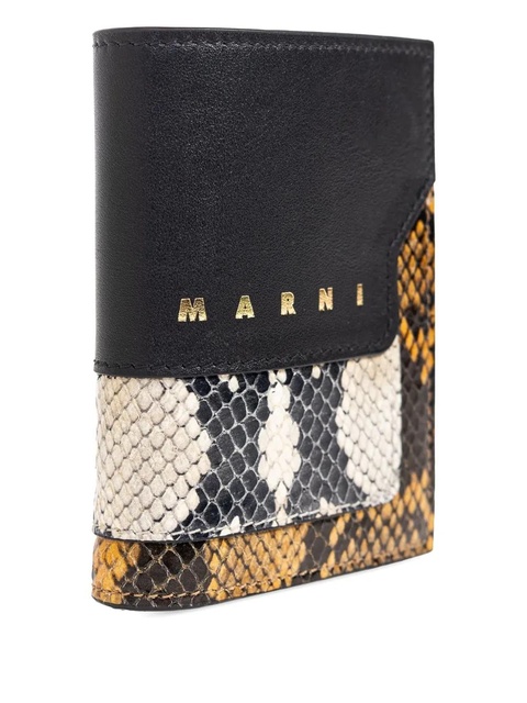 Marni leather snakeskin wallet - Black - zdjęcie produktu nr 2