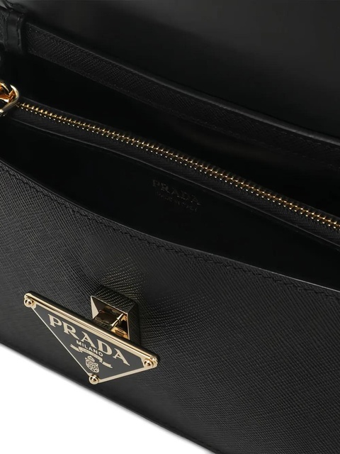 Prada mini saffiano leather crossbody bag - Black - zdjęcie produktu nr 2