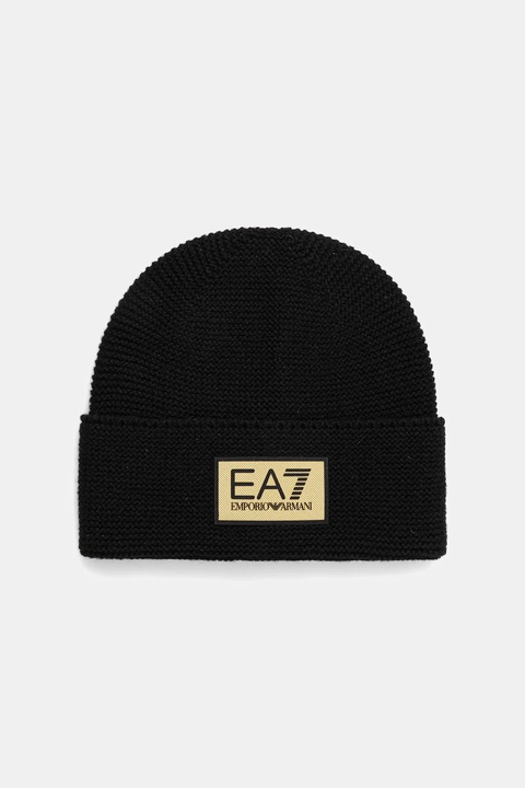 EA7 Emporio Armani czapka z dodatkiem wełny kolor czarny AF18021.7X000247 - zdjęcie produktu nr 1