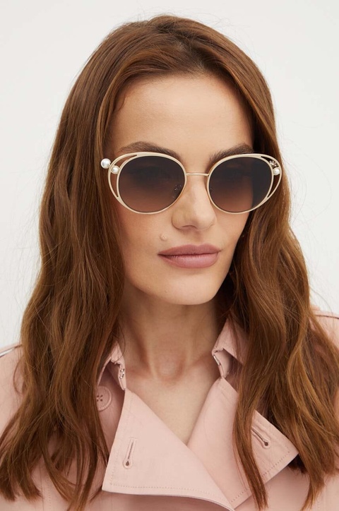 Jimmy Choo okulary przeciwsłoneczne damskie kolor czarny 0JC4003HB - zdjęcie produktu nr 1