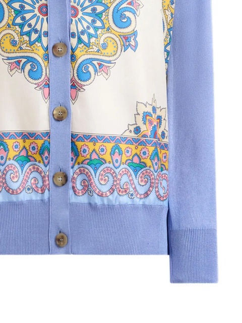 ETRO printed silk cardigan - Purple - zdjęcie produktu nr 2