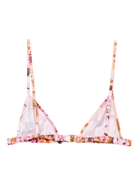Chloé floral-print triangle bikini top - Pink - zdjęcie produktu nr 1