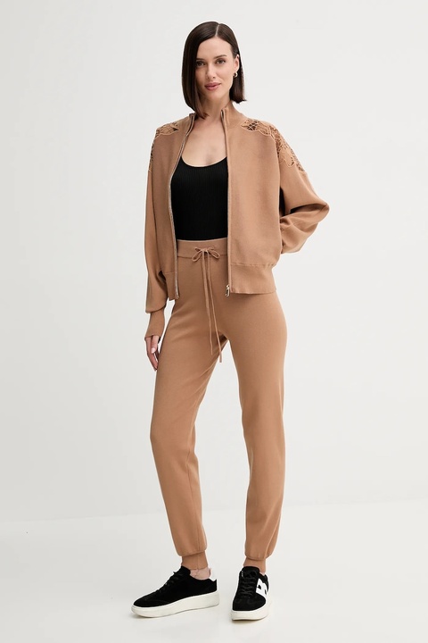 Twinset kardigan damski kolor brązowy lekki 252TP3405 - zdjęcie produktu nr 1