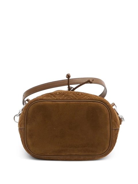 Tory Burch T Monogram suede bucket bag - Brown - zdjęcie produktu nr 1