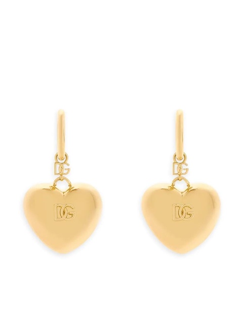 Dolce & Gabbana DG heart dangle earrings - Gold - zdjęcie produktu nr 1