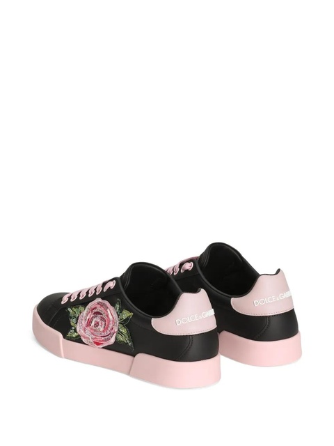 Dolce & Gabbana floral-print sneakers - Black - zdjęcie produktu nr 2