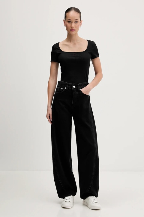 Tommy Jeans t-shirt damski kolor czarny DW0DW21837 - zdjęcie produktu nr 2