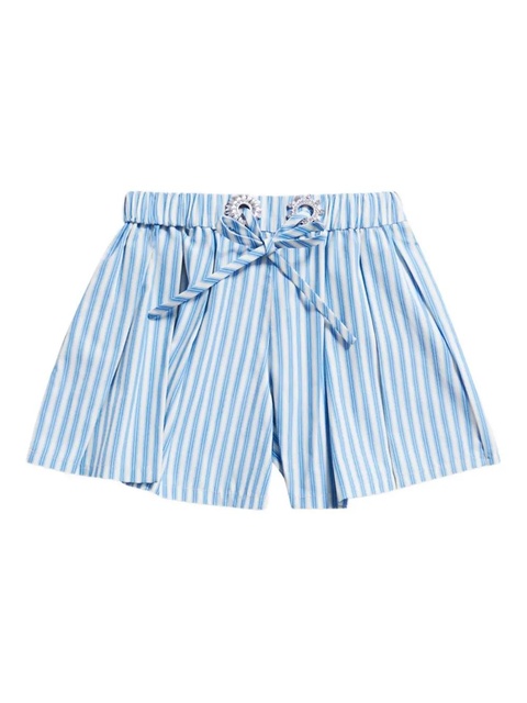 AREA pleated grommet shorts - Blue - zdjęcie produktu nr 1